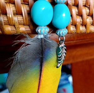 Betsey Johnson Inspired Feather Earrings